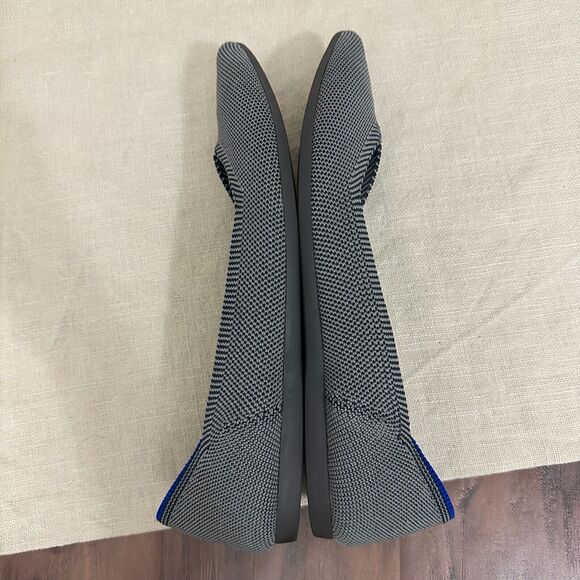 ROTHY'S The Point Birdseye Knit Slip-On Ballet Flats in Cloud Grey - Picture 5 of 10